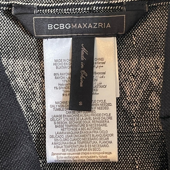 BCBG Jania Jacquard Flared Skirt Black and Cream Aline Fit Flare Womens Skirt XS - Picture 3 of 8